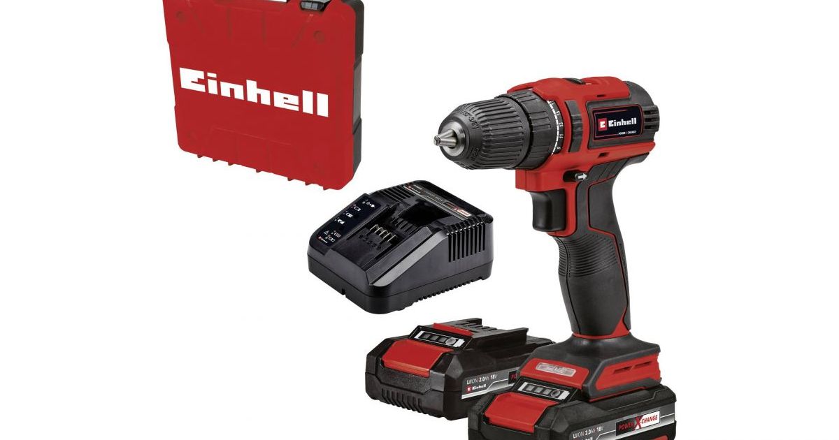 Einhell akumulatorska bušilica u setu TE CD 18 40 Li BL 2x2 0 Ah