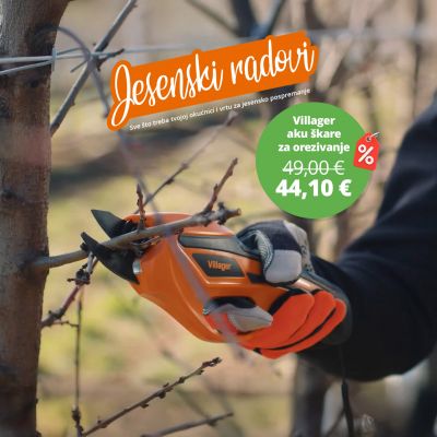 Jesenska rezidba bez drame uz Villager aku škare Jesenska rezidba bez drame uz Villager aku škare