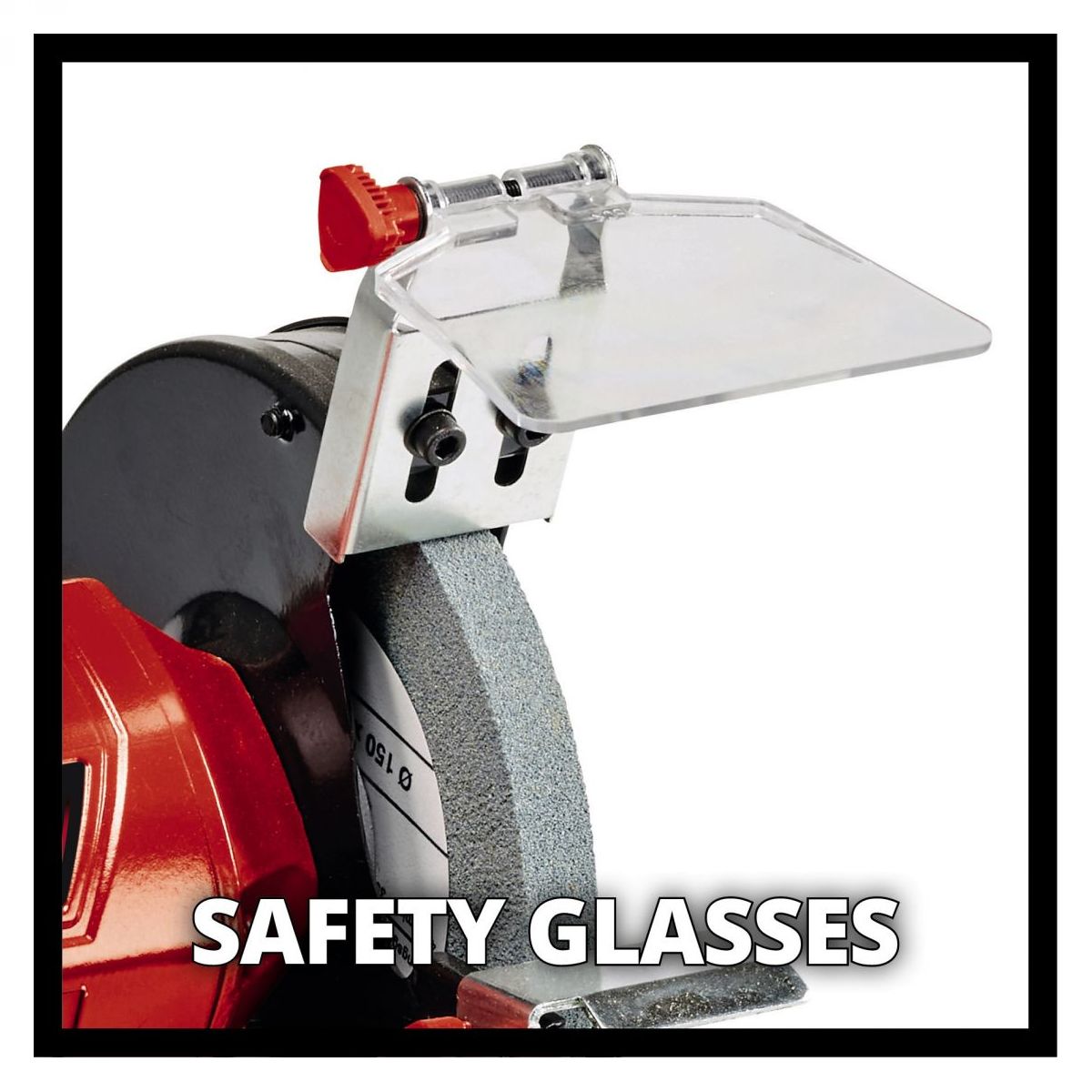 Touret à Meuler Einhell TC-BG 200 - 400W, Meule 200mm, 2950 Tr/min, Pare-étincelles Réglable | Avec Meule Gros Grain Et Grain Fin, Stable