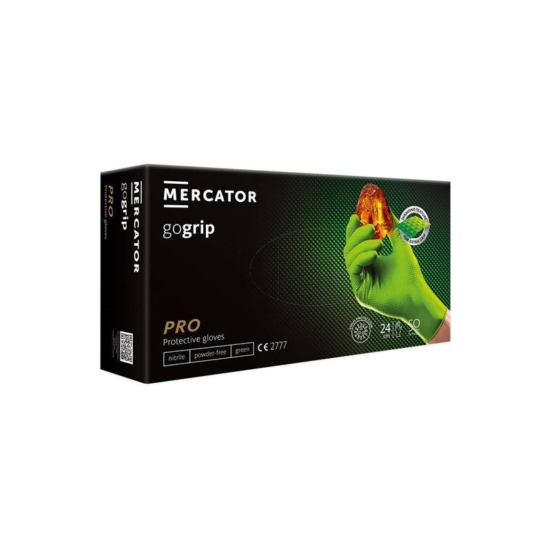 Jednokratne rukavice MERCATOR GOGRIP PRO zelene bez pudera, 50 kom. Cijena