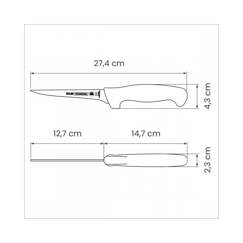 Nož za filetiranje TRAMONTINA PROFESSIONAL 24635/085 13 cm, bijeli Cijena