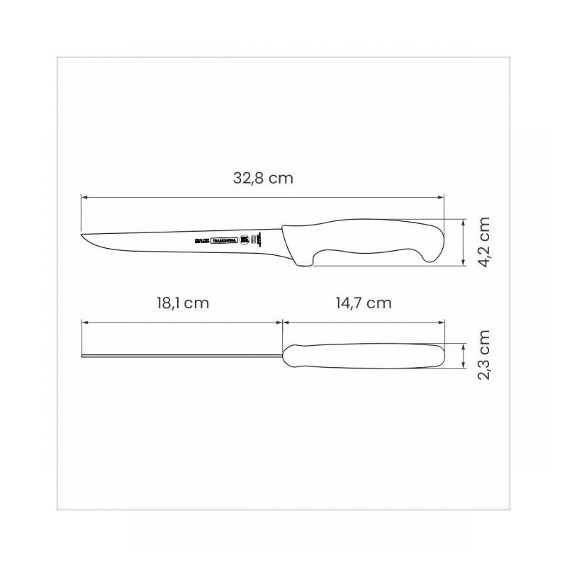 Mesarski nož za otkoštavanje TRAMONTINA PROFESSIONAL 24602/087 18 cm, bijeli Cijena