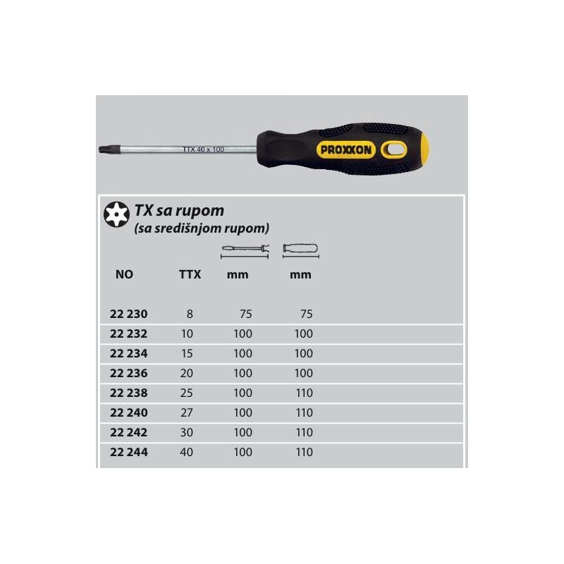 Proxxon odvijač TORX sa rupom FLEX-DOT Cijena