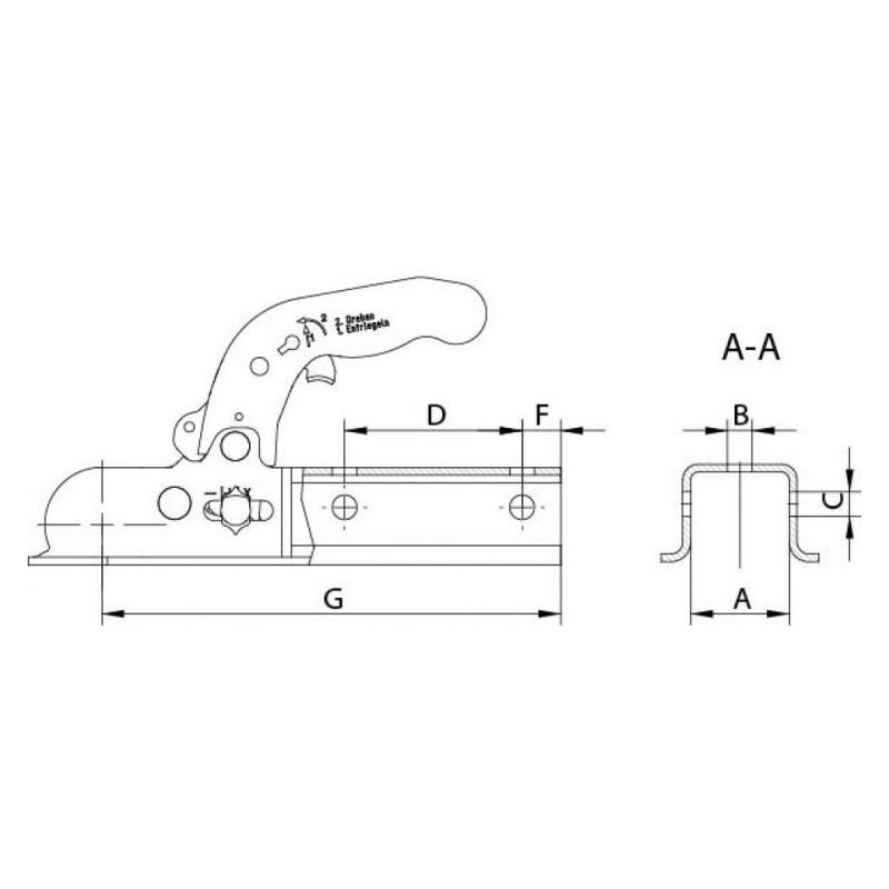 Šapa za prikolicu 60x60 / 750 kg kvadratna Cijena