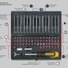 Garnitura bit nastavaka 1/4”, 75 dijelna PROXXON no 23107